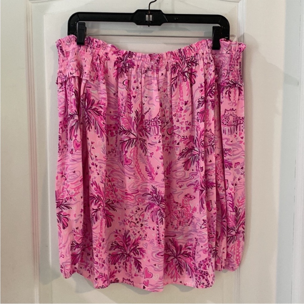 Lilly Pulitzer Pink and Purple Blanche Drop Shoulder Top Medium - Picture 2 of 10